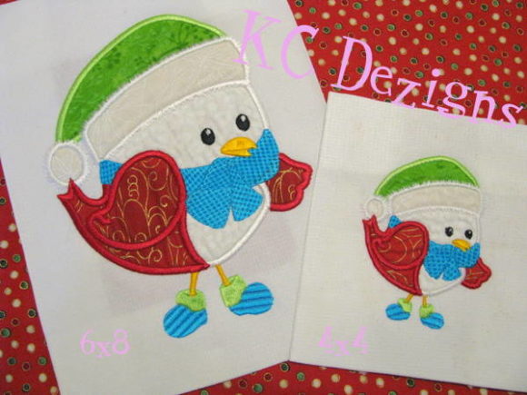 Christmas Bird Applique