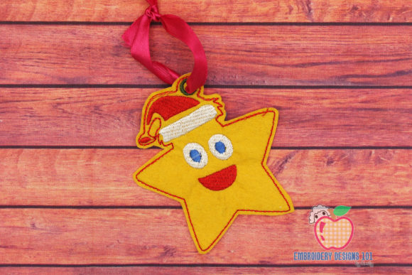Christmas Star Wearing Santa Hat Embroidery Review