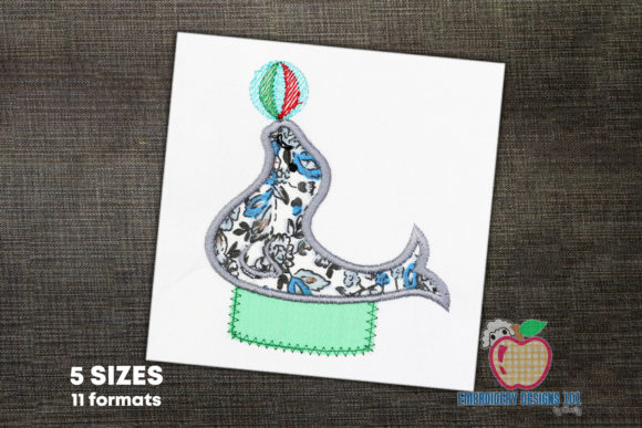 Circus Seal Playing with Ball Embroidery Review