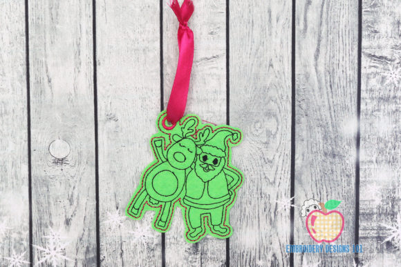 Cute Dancing Santa Claus with Reindeer Embroidery Review