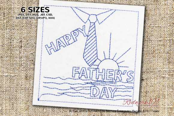 Fathers Day Lineart Embroidery Review