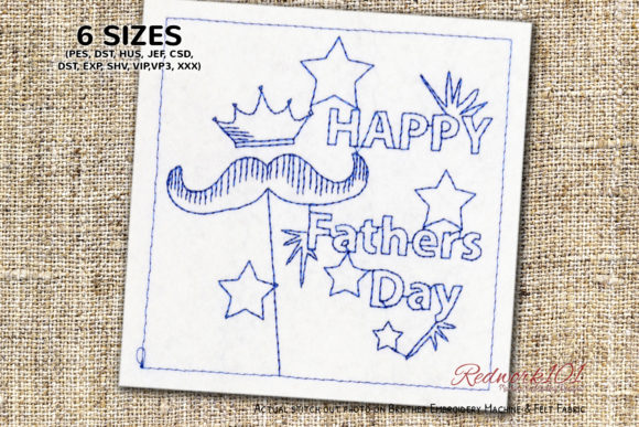 Happy Fathers Day Lineart Review for Embroidery Projects