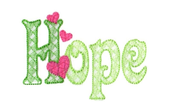 Hope Embroidery Design for Seasonal Projects
