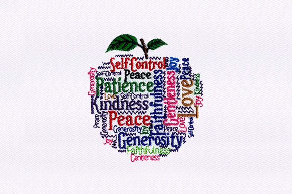 Motivational Apple: A Bright, Uplifting Holiday Embroidery Pick
