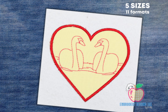 Swan Couple in Heart Applique Review
