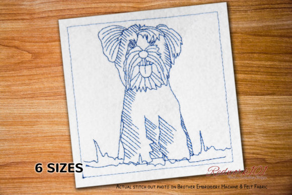 Yorkshire Terrier Dog Redwork Embroidery Review